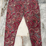 Cato Burgundy Paisley Leggings Photo 0