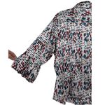 Violet+Claire Violet &‎ Claire Satin Geometric Print Blouse Top Size XL Artsy Feminine Career Photo 10