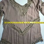 Active USA  Womens Boho Crochet Coverup Top Size M/L Hippie Beach 70s Festival Photo 4