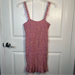 ZARA Sz L Pink & Yellow Polka Dot Smocked Sun Dress Ruffle Trim Photo 13