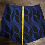 ZARA Black/Blue Geometric Print Skirt Photo 4