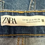 ZARA NEW Women's Blue High Waisted Boyfriend Bermuda Denim Jean Shorts Size 32 Photo 3
