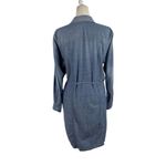 See By Chloe  Womens Size 6 Long Sleeve Chambray Button Front Midi Shirtdress Photo 3