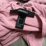Forever 21  Ruched VNeck Long Sleeve Top Pink Size Small Photo 2