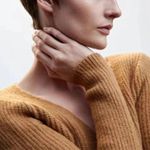 Mango MNG Short Knitted Dress Longsleeve Brown NWT Size 6 Photo 4