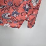 J. Jill Love Linen Tank Top Womens Medium Peach Floral Print Pockets Resort Wear Orange Photo 7