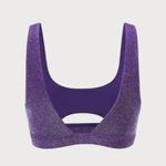 BERLOOK Purple Lurex Cut Out Bikini Top ONLY 65 Size L Photo 8