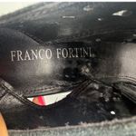 Franco Fortini  Women 11 Black Suede Perforated Peep Toe Heeled Booties Party Photo 5