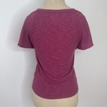 Gap  Size Small Essential Rib Flutter Sleeve Button-Front Top Dry Rose Pink Photo 3