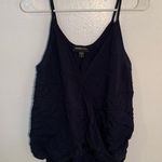 Fifteen Twenty Draped Surplice Neck Tank Top Navy Blue S Photo 2