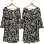 Julian Taylor New York Women's Sz 10 Long Sleeve Velvet Leopard Print Mini Dress Photo 1