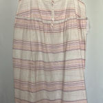 Sonoma  Women's Poplin Nightgown Size Medium Cream Pink Sleeveless‎ Lightweight Photo 0