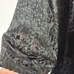 Vtg AGB Womens Large Burnout Velvet Blouse Top Black Witchy Whimsigoth Goth Y2K Photo 2