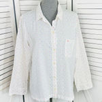 Victoria's Secret Victoria’s Secret Embroidered Neon Print Pajama Shirt White Multi Large Photo 0