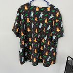Bluey Character Scrub Top Bingo & Bluey Christmas Reindeer Women's Plus Size 3X Photo 6
