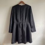 Gianni Bini Bastian Satin V-Neck Rosette Long Sleeve A-Line Dress Size 10 Photo 5