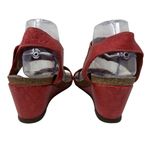 Taos Carousel Red Leather and Gold Wedge Comfort Sandals EU 41 Size 10 Photo 3