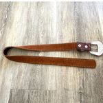 Leather Rock leather brown pink rhinestone belt Photo 7