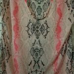 Kenneth Cole  medium pink snake print light weight short sleeve top Photo 1