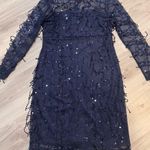 NWT Elegant sequin ‎ Navy Beaded Dress Blue Size XXL Photo 0
