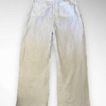 Nicole Miller Women's White 100% Linen High Rise Wide Leg Trousers Size 6 | NWT Photo 0