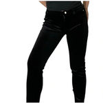 Ny Collection Moderne Velvet Sleek Low Rise Black Pants Women Size 14 NWT Photo 1