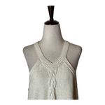 Lafayette 148 Sweater Women XL Ivory Linen Silk Cable Knit V Neck Preppy Luxury Gold Photo 3