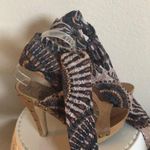 Mtng spectacular wood sandals cloth tie‎ heels 36 Size 5 Photo 4