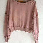 Free People  Take Me Back Pullover in Pink Sz Medium Photo 0