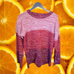 Allison Brittney  Pink to Red Ombre Crew Neck Sweater Size XL‎ Photo 2