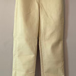 Wilfred Aritzia  White Cream Faux Leather Straight Leg Pants Vegan Women's size 2 Photo 0