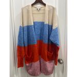 & Other Stories & Other Stories Mohair & Wool Oversized Color Block Cardigan Sz S Photo 2
