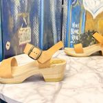 No.6 Two Strap Clog Mid Heel Leather Sandals Desert Nude 41 GUC Tan Size 10 Photo 1