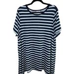 LuLaRoe Melissa Shark Bite Hem Navy & Mint Green Top Size 2XL Photo 0