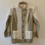 Sundance Catalog Womens Size 8 Multicolor Mixed Media Linen Blend Blouse Top Photo 0