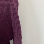 Athleta Silk Blend Rest Day Asymmetrical Hem Crewneck Sweater Burgundy Sz Medium Photo 3