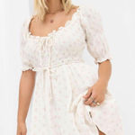 Kimchi Blue  Sofia Smocked Tie Front Mini Dress Photo 0