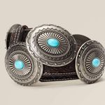 Ariat  NEW Silver and Turquoise Concho Belt Photo 0
