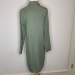 Merona  Army Green Shirt Dress Sz Medium  Button Front Photo 1