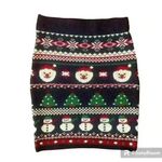 Xhilaration Santa Snowman Christmas Fair Isle Sweater Pencil Skirt Women’s Size Small Kitsch Photo 0