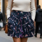 Rebecca Taylor Runway Skirt in Midnight Photo 0