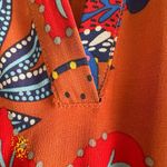 House of Harlow Maxi Tiered Floral Rustic Boho Long Sleeve Dress Size Small Orange Photo 3