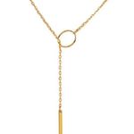 Gold plated lariat necklace Photo 5