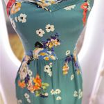 Moulinette Soeurs Anthropologie  Dress Silk Mini Sleeveless Blue Floral size 2 Photo 1