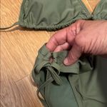 Tempt Me  Sage Green Triangle Bikini with Tie Straps size medium Photo 4