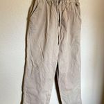 MOTHER the Yoyo Ruffle Greaser Ankle Pants Sz 28 Paper Bag Waist in Medium Khaki Tan Photo 4