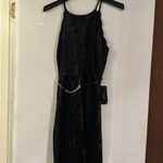 BCX  Juniors Black Velvet Sheath‎ Dress Belt Photo 7