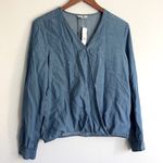 Gap | Denim Crossover Blouse sz S Photo 0