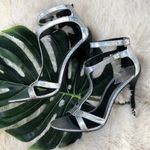 Brian Atwood Metallic Snake print Strappy Laetitia Stiletto Sandals 8.5 Photo 3