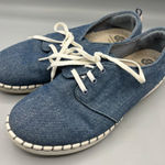 Clarks Womens Shoes 8.5 Blue Denim Casual Lace-Up Comfort Sneakers Photo 0